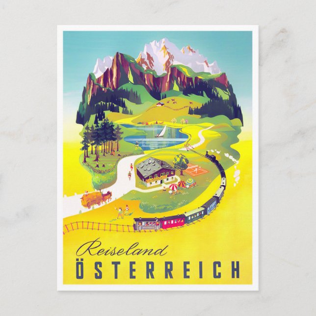 Austria vintage travel Postcard (Front)