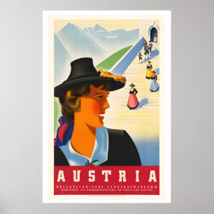 Austria Vintage Travel Poster - Framed Unframed