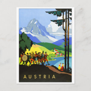 Austria Vintage Travel Poster Postcard