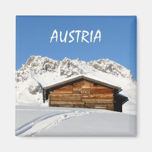 Austria Winter in the Alps in Lech Souvenir Magnet