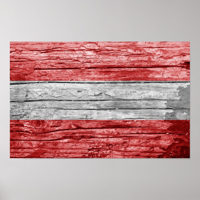 Austria wooden flag poster (Front)