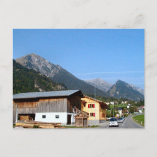 Austria,  Zillertal  Woodmill and mountains Postcard