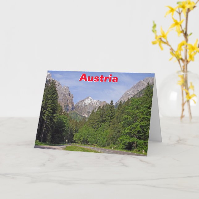 Austrian Alps Card (Yellow Flower)