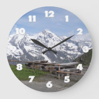 Austrian Alps custom wall clock