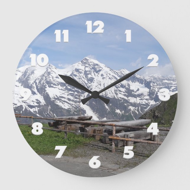 Austrian Alps custom wall clock (Front)