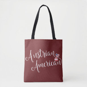 Austrian American Entwined Hearts Grocery Bag