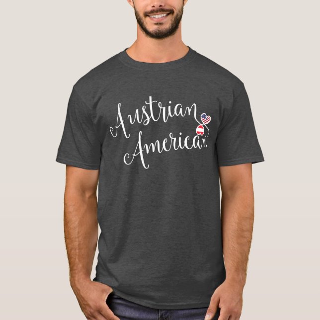 Austrian American Entwinted Hearts Tshirt (Front)