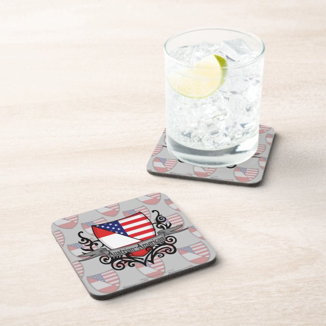 Austrian-American Shield Flag Coaster (Right Side)