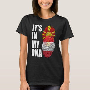 Austrian And Macedonian Mix DNA Heritage Flag T-Shirt
