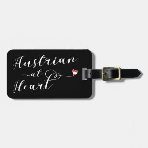 Austrian At Heart Luggage Tag Template, Austria