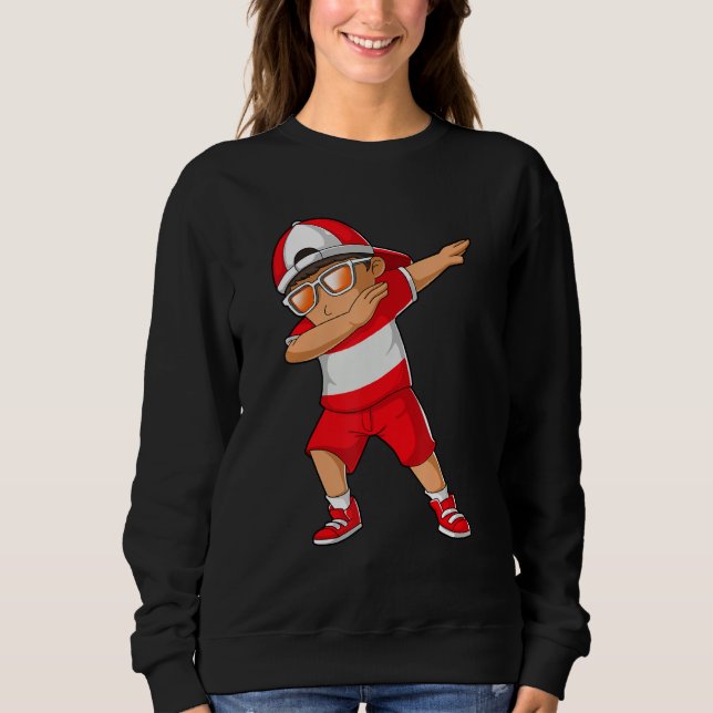 Austrian Boy Dabbing Dance Austria Roots Heritage Sweatshirt (Front)