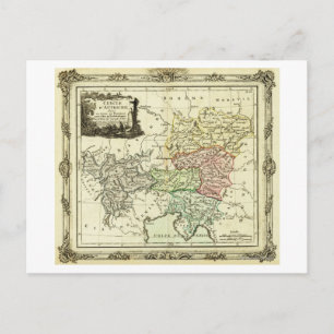 Austrian Circle of the Holy Roman Empire Map Postcard