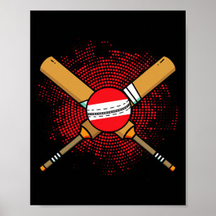 Austrian Cricket Racket And Ll Flag Of Austria Poster