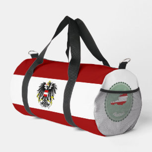 Austrian flag and coat of arms duffle bag