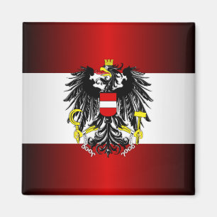 Austrian Flag & Arms Magnet