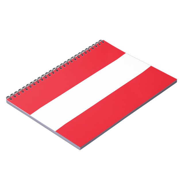 Austrian Flag (Austria) Notebook (Left Side)