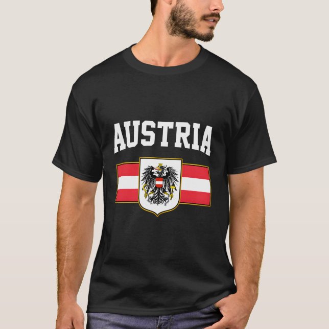 Austrian Flag Austria Osterreich T-Shirt (Front)