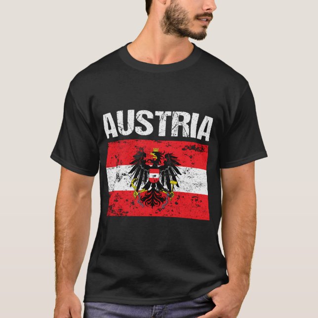 Austrian Flag Austria Vienna Eagle T T-Shirt (Front)