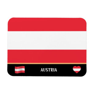 Austrian Flag & Austrian country travel / Austria Magnet