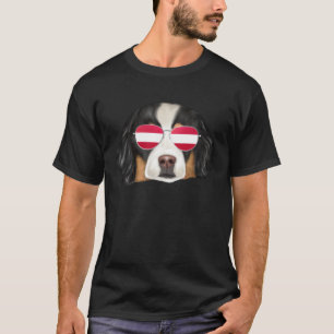 Austrian Flag Bernese Mountain Dog Dog Austria Poc T-Shirt