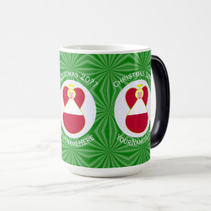 Austrian Flag Christmas Angel Personalised  Magic Mug
