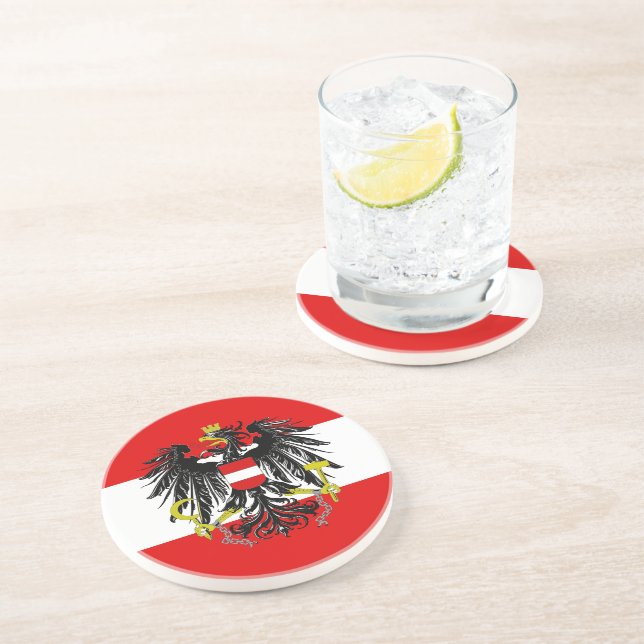 Austrian flag coaster (Side)