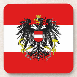 Austrian flag coaster