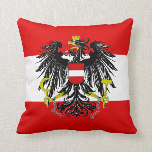 Austrian flag cushion