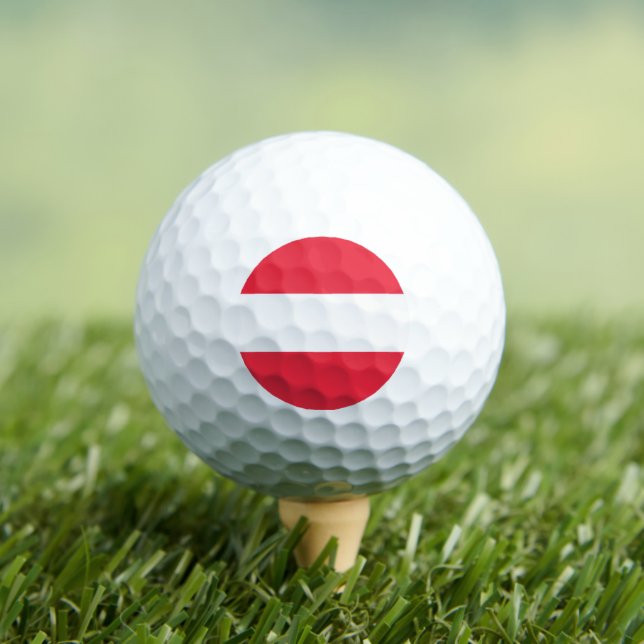 Austrian Flag, Flag of Austria Golf Balls (Insitu Tee)