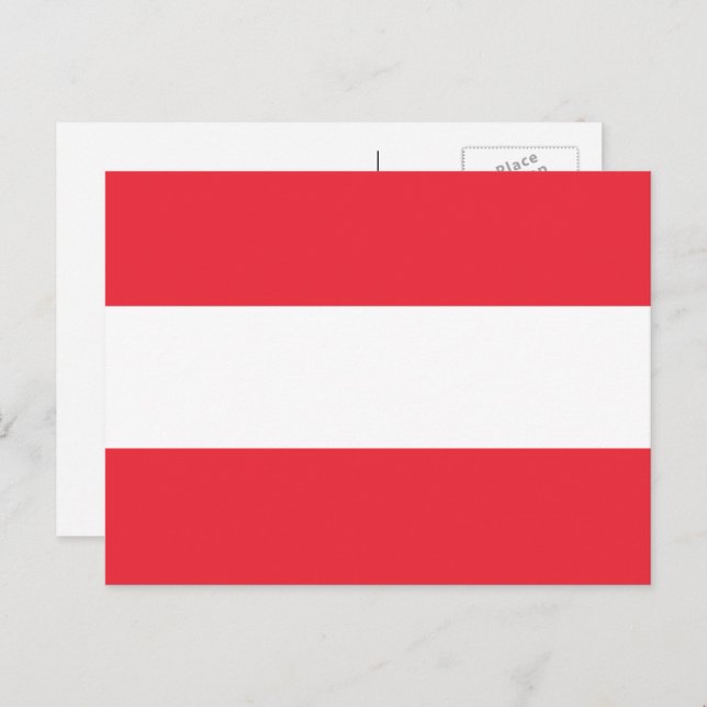 Austrian Flag, Flag of Austria Postcard (Front/Back)