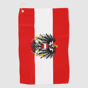 Austrian flag golf towel