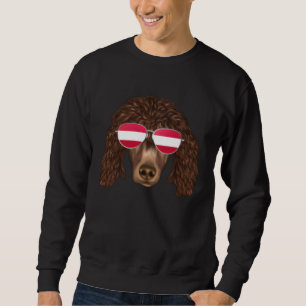 Austrian Flag Irish Water Spaniel Dog Austria Pock Sweatshirt