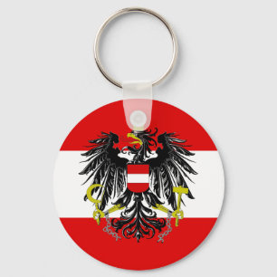 Austrian flag key ring