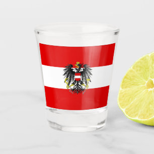 Austrian flag shot glass