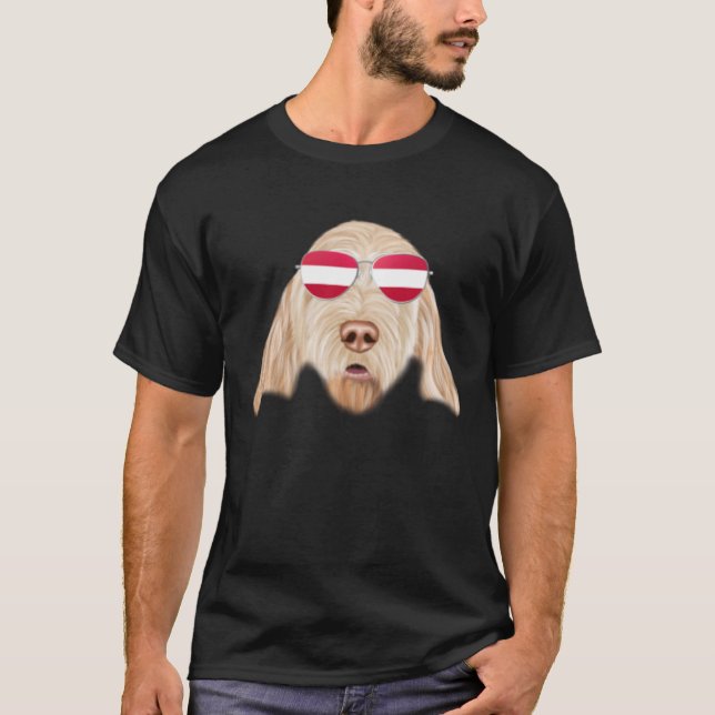 Austrian Flag Spinoni Italiani Dog Austria Pocket T-Shirt (Front)