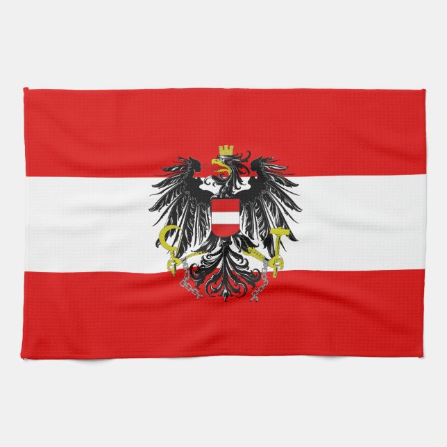 Austrian flag tea towel (Horizontal)