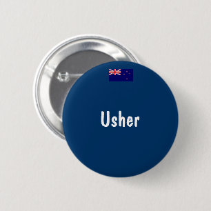 Austrian Flag Usher 6 Cm Round Badge