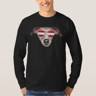 Austrian Flag Whippet Dog Austria Pocket T-Shirt