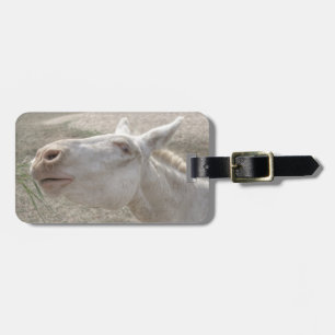 Austrian-Hungarian White Donkey Luggage Tag