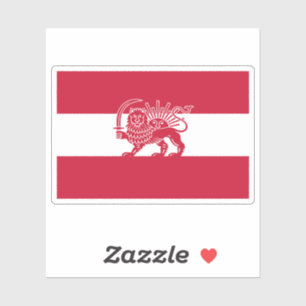 Austrian Iranian Lion and Sun Heritage Flag