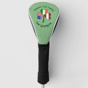 Austrian Irish American Shamrock Flag Personalised Golf Head Cover