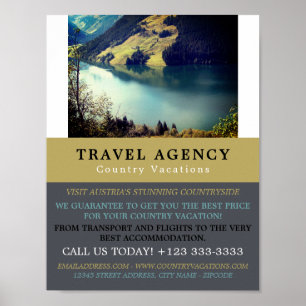 Austrian Lake, Travel Agency Advertising Poster