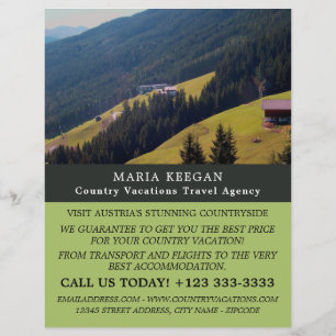Austrian Landscape, Travel Agency Advertising Flyer