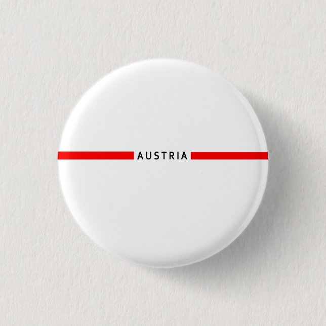 Austrian minimalistic flag 3 cm round badge (Front)