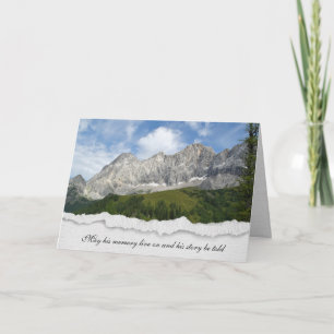 Austrian mountain peaks sympathy card
