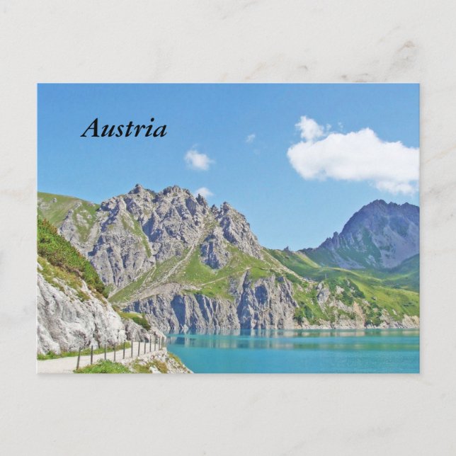 Austrian Mountains in Vorarlberg in the Summer Postcard (Front)