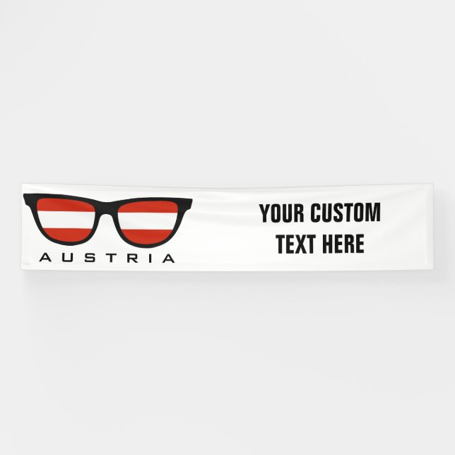 Austrian Shades custom text & colour banner (Horizontal)