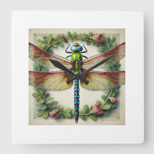 Austropetalia Dragonfly 060924IREF250 - Watercolor Square Wall Clock