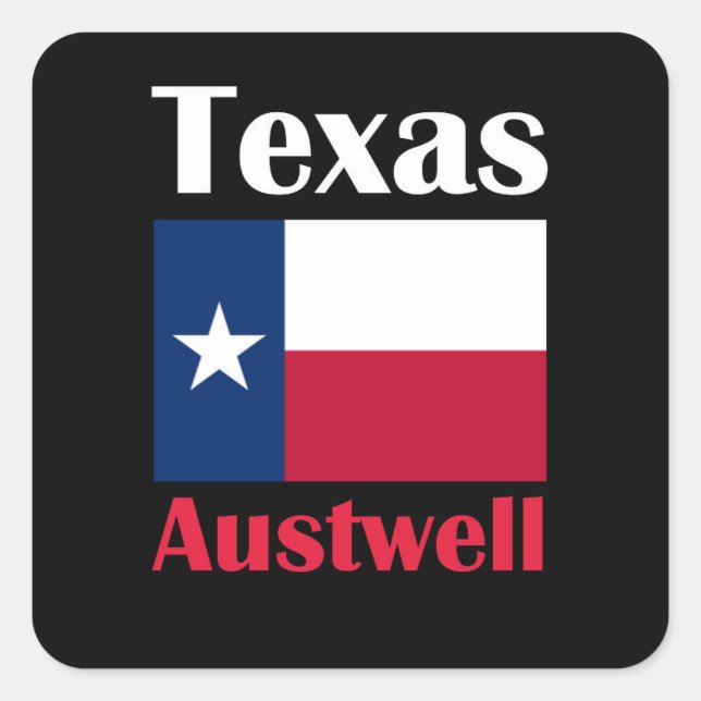 Austwell TX Square Sticker (Front)