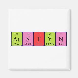 Austyn periodic table name magnet